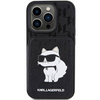 Karl Lagerfeld nakładka do iPhone 15 Pro Max 6,7&quot; KLHCP15XSAKCNSCK czarna hardcase Saffiano Cardslots and Stand Monogram Choupette