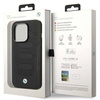 Original Case IPHONE 14 PRO BMW Leather Seats Pattern MagSafe MagSafe (BMHMP14L22RPSK) black