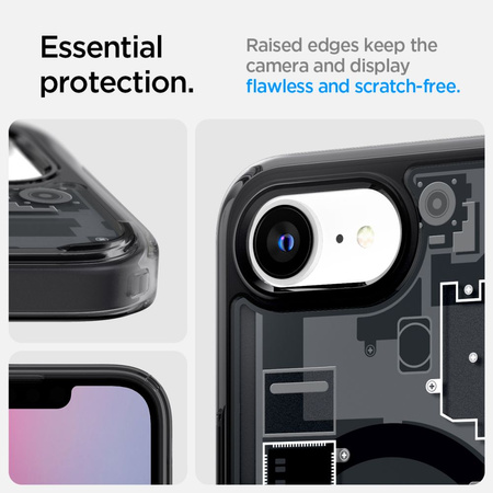 SPIGEN futerał ULTRA HYBRID MAG kompatybilny z MagSafe do IPHONE 16E 2025 zero one black