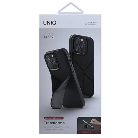 Uniq Hülle Transforma iPhone 13 Pro / 13 6.1 &quot;schwarz / ebenholzschwarz MagSafe