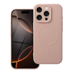 Futerał SILICONE MAG COVER kompatybilny z MagSafe do IPHONE 16 Pro różowy