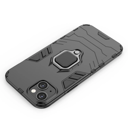 Ring Armor case for iPhone 14 Plus armored cover magnetic holder ring black