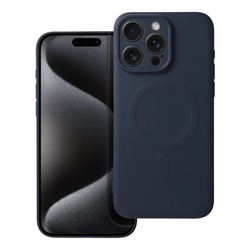 Futerał Silicone Mag Cover kompatybilny z MagSafe do IPHONE 15 PRO MAX tytanowy niebieski
