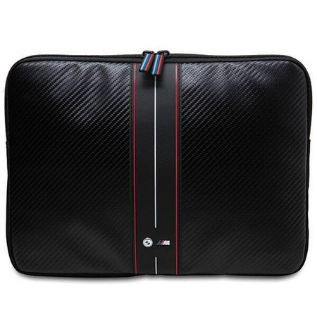 BMW Carbon & Red Stripe Hülle für einen 16" Laptop - Schwarz