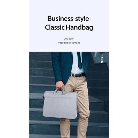 DUX DUCIS LBTC - torba na laptop 15.5-16" Horizontal Handbag - jasno szary