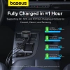Baseus Enjoyment USB-C car charger with USB-C / Lightning 60W cable - black