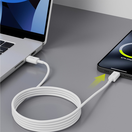 Allity kabel AUC-03 USB-C - USB-C 2,0 m 60W biały