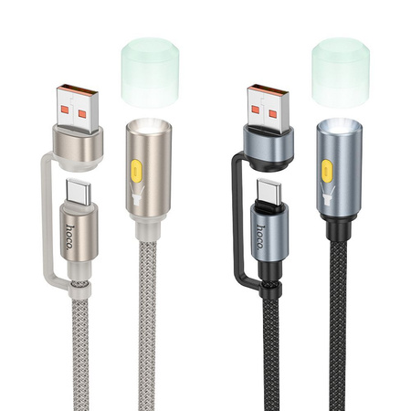 HOCO kabel USB A / Typ C do LED light UA38C złoty