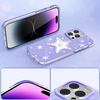 Kingxbar Heart Star Series case for iPhone 14 Plus purple star case