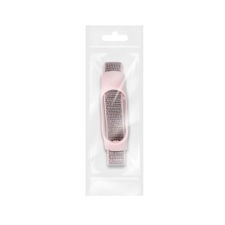 Pasek / opaska nylonowa do smart band Xiaomi Mi Band 5 / 6 / 7 różowa (07)