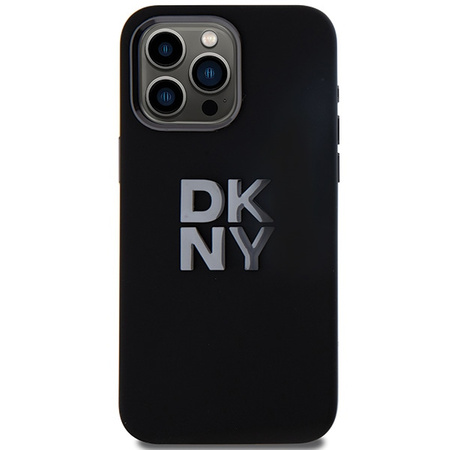 DKNY DKHCP15XSMCBSK iPhone 15 Pro Max 6.7" czarny/black hardcase Liquid Silicone Metal Logo