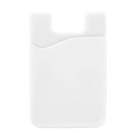 Self-adhesive card case for the back of the phone - white