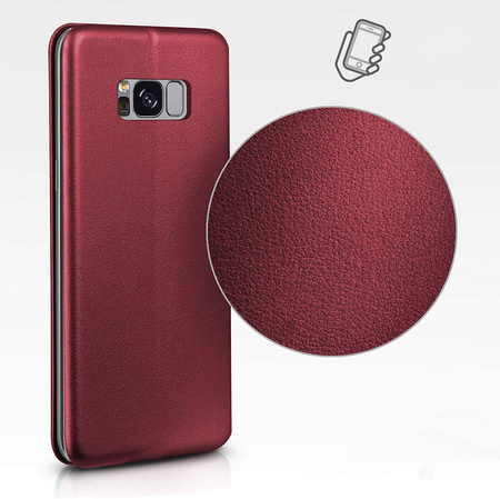 Etui IPHONE 7 / 8 / SE 2020 Portfel z Klapką Skóra Ekologiczna Flip Elegance burgundowe