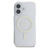 Original Handyhülle IPHONE 16 Guess Hardcase IML Glitter Circle MagSafe (GUHMP16SHFGERET) transparent