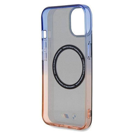 Oryginalne Etui BMW Gradient Bumper MagSafe Hardcase BMHMP15MHTGE do Iphone 14 Plus/ 15 Plus Szary