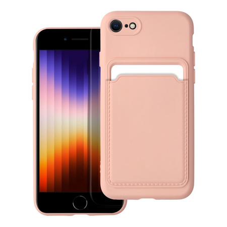 Futerał CARD CASE do IPHONE 7 / 8 / SE 2020 / SE 2022 różowy