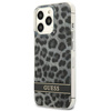 Schutzhülle IPHONE 13 PRO Guess Hardcase Leopard (GUHCP13LHSLEOK) grau