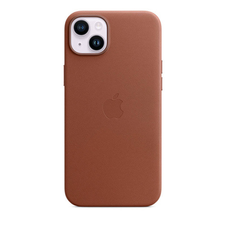 Apple Leather Case - Skórzane etui z MagSafe do iPhone 14 Plus (umbra)