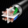 Baseus High Speed ​​flat Ethernet CAT6 RJ45 network cable 0.5m - black