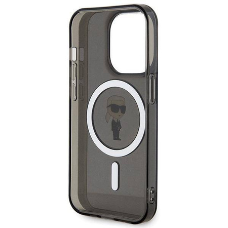 Karl Lagerfeld nakładka do iPhone 14 Pro Max 6,7&quot; KLHMP14XHFCKNOK czarna HC MAGSAFE IML IKONIK