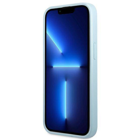 Original Case IPHONE 13 Guess Hardcase Saffiano 4G Small Metal Logo (GUHCP13MPS4MB) blue