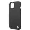 Original Case IPHONE 14 PLUS BMW Leather Stamp MagSafe (BMHMP14MSLLBK) black
