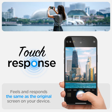 GEHÄRTETES GLAS Spigen GLAS.TR „EZ FIT“ FC IPHONE 15 PLUS SCHWARZ