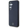 Case SAMSUNG GALAXY S25 Mercedes AMG Hardcase Leather Debossed Lines MagSafe navy blue