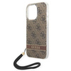 Original Case IPHONE 14 PRO MAX Guess Hardcase 4G Print Strap (GUOHCP14XH4STW) brown