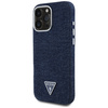 Original Handyhülle IPHONE 16 PRO MAX Guess Denim Triangle Logo MagSafe blau
