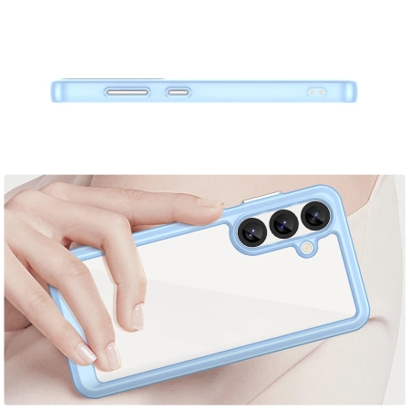 Etui silikonowe Outer Space Case z żelową ramką do Samsung Galaxy S25 - niebieskie