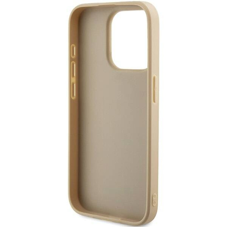 Oryginalne Etui GUESS hardcase Saffiano Iridescent Script GUHCP14XPSAIRSD do Iphone 14 Pro Max złoty