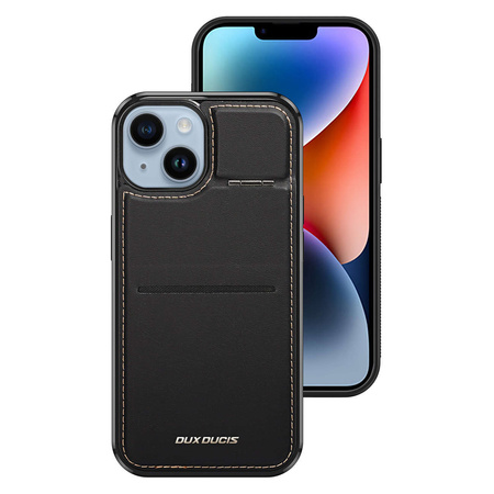 3 in 1 Case for iPhone 14 Plus with MagSafe Wallet RFID Blocking Stand Dux Ducis Rafi Mag - Black