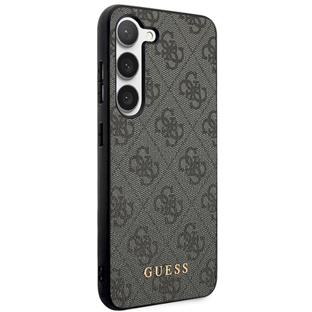 Guess 4G Metal Gold Logo Hülle für Samsung Galaxy S24+ - Schwarz