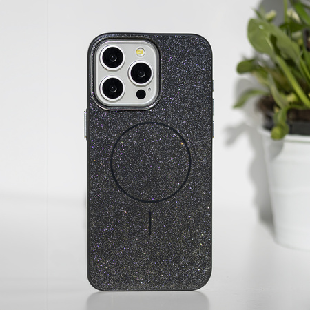Nakładka Glitter Thin Mag do iPhone 14 6,1" czarna
