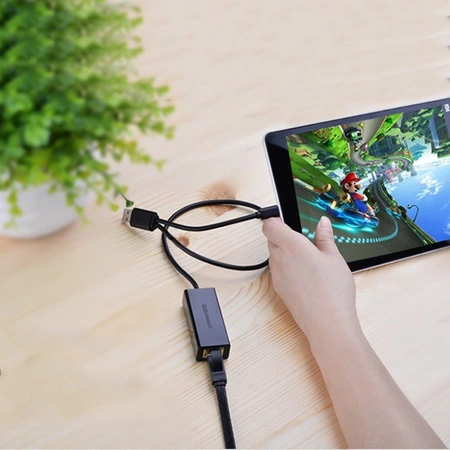 Ugreen externer Netzwerkadapter RJ45 - USB 2.0 100 Mbps Ethernet schwarz (CR110 20254)