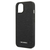 Original Handyhülle IPHONE 14 PLUS Karl Lagerfeld Hardcase Glitter Plaque Logo (KLHCP14MG2ELK) schwarz