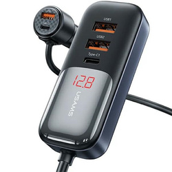 USAMS Ład. sam. C40 3xUSB+2xUSB-C 165WPD+QC Fast Charge czarny/black CC213CC01 (US-CC213)