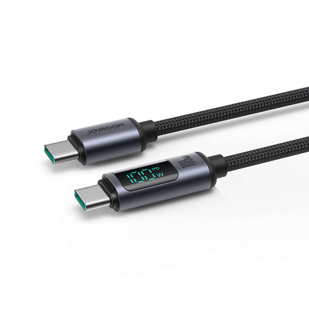 USB C - USB C cable 100W 1.2m with LED display Joyroom S-CC100A16 - black