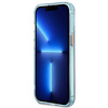 Original Handyhülle IPHONE 13 PRO Guess Hard Case Gold Outline Translucent MagSafe (GUHMP13LHTCMB) blau