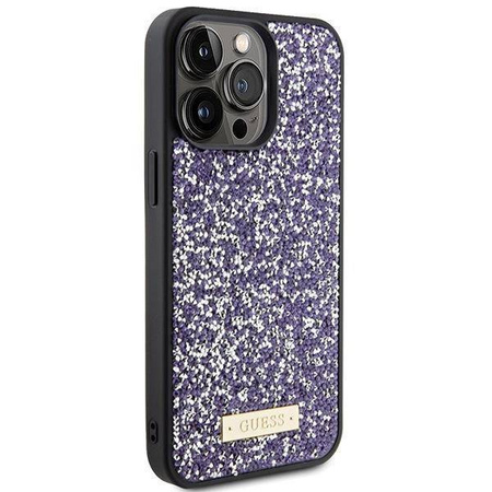 Guess nakładka do iPhone 15 Pro Max 6,7" GUHCP15XPFGSBSP jasnoróżowa HC Rhinestone Meta Logo