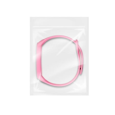 Pasek / opaska silikonowa do smart band Xiaomi Mi Band 5 / 6 / 7 różowa (37)