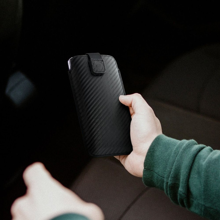 Futerał Uniwersalny POCKET Carbon - Model 16 - do SAMSUNG A22  5G / LTE ( 4G ) /  S21 FE / A31 / 531 / M21 / A6 Plus 2018 / A7 2018 XIAOMI Mi 11 Lite 5G OPPO Reno 5 HUAWEI Mate 20 Lite / P20 Lite