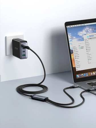 2-in-1-Kabel Joyroom Speedy-Serie SA21-1T2 USB-C - USB-C / USB-C 1,5 m schwarz