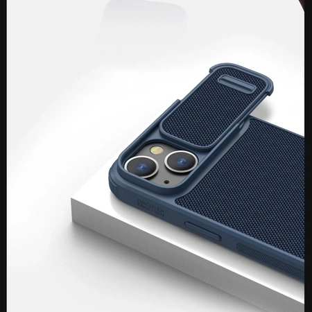 Nillkin Textured S Case für iPhone 14, gepanzerte Hülle mit Kameraabdeckung, grün