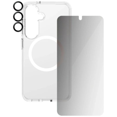 CARE by PanzerGlass Flagship 3in1 Case + Privacy Glass + Lens for Samsung Galaxy S25