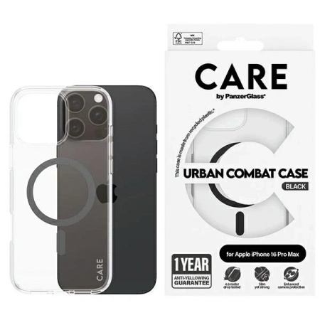 Etui CARE by PanzerGlass Flagship Case z MagSafe na iPhone 16 Pro Max - czarne