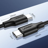 Ugreen USB Type C Lade- und Datenkabel 3A 0,5m schwarz (US286)