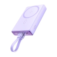Powerbank Joyroom JR-PBM01 magnetisch 10000 mAh 20 W mit Ständer + Lightning Kabel – USB-C – Lila