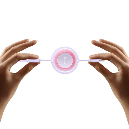 Baseus Bright Mirror 2 3in1 USB Type A cable - micro USB + Lightning + USB Type C 3.5A 1.1m purple (CAMJ010005)